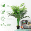 130cm Tall Artificial Palm Tree Realistic Fake Potted Plant In/Outdoor Decor UK