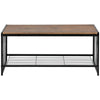 2-Tier Coffee Table Tea Sofa Table with Shelf Storage Metal Frame 100x50x45cm