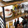 Vintage Kitchen Backer's Rack Utility Storage Shelf Microwave Oven Stand, Brown