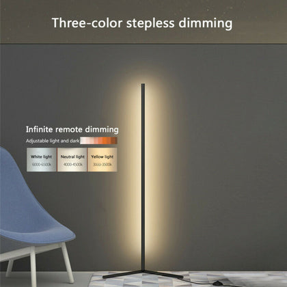 Colour Changing Mood Lighting Metal LED Corner Floor Wall Lamp With Remote