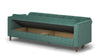 Velvet Sofa Bed 3 Seater Wooden Legs With Built in Storage Sofabed