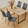 2Pcs Grey Dining Chairs Velvet Padded Seat Restaurant Chair w/ Handle Modern