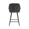2X Bar Stools Kitchen Velvet Padded Bar Chair w/Metal Legs Dinning Room