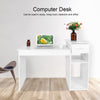 White Wooden Computer Desk Laptop PC Table Shelves Home Office Workstation