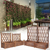 Wooden Raised Garden Bed Outdoor Above Ground Planter Box Basket Hanging Trellis