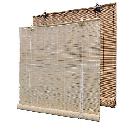 Roller Blind Bamboo Home Window Curtain Shade Cover Privacy Screen vidaXL