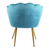 Genesis Flora Accent Tub Chair Scallop Armchair Petal Back With Golden Legs