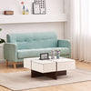 White High Gloss Coffee Table With Storage 4 Drawer Wooden Living Room Square UK