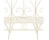 Garden Bench 95 cm Iron Antique White brown Outdoor Quality Furniture seating