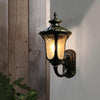 Steampunk Vintage LED Outdoor Wall Light Clear Metal Lantern Garden Wall Lamp UK