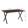Dining Table MDF Top Metal X-Design Legs Desk Workstation 120*80cm Dining Room