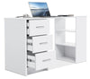 Large Computer Desk With Shelves & Drawers PC Writing Study Table Home Office