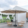 Extra Large 4.6M Garden Parasol Patio Umbrella Double Side Sunshade Sofa Outdoor