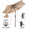 2.7 M Outdoor Patio Umbrella Garden Parasol Sun Shade Adjustable W/ Crank Handle