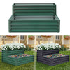 Galvanized Steel Raised Garden Bed Metal Patio Backyard Flower Vegetable Planter