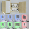 Modern LED Illuminated Bathroom Mirror Cabinet Wall Mounted with Sheft Storage