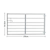 3-12ft Galvanised Metal Field Farm Entrance 7 Bar Equestrian Security Gate Fence