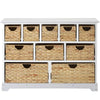 Large Chest of Drawers with Baskets Solid Wood Hallway Bedroom Living Room