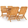 5 Piece Garden Dining Set Solid Wood Teak Y5I4