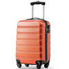 20" Hard Shell Suitcase Cabin Travel 4 Wheels Luggage Lightweight Trolley Orange