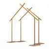 Dual Pentagon Wedding Arch Hut Moongate Flower Display Stand Party Backdrop Deco