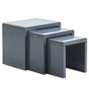 High Gloss Nest of 3 Coffee Tables Side End Table Set Living Room Furniture 40mm