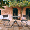 2x Folding Camping Chairs Picnic Fishing Rattan Effect Beach Outdoor Seat Garden