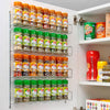 32pc Chrome 4 Tier Spice Herb Rack Jar Holder for Wall or Kitchen Cupboard