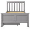 3ft Wooden Solid Gray Pine Storage Bed with 2 Drawers Bed Furniture Frame QG