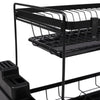 Dish Drainer Rack Storage Drip Tray Cutting Board SinkDrying Draining Plate Bowl