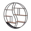 80cm Retro Round Metal Shelf Rack Storage Display Hanging Cabinet Shelf Rack