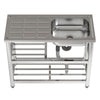 Catering Sink Stainless Steel 1.0 Bowl Commercial Restaurant Kitchen Wash Table
