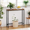 Wooden Free Standing Hallway Console Table Living Room Shelf Display Metal Legs