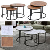 Nesting Coffee Table Set of 2 3 End Table Stacking Side Table Wood/Marble Effect