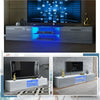 Modern TV Unit Cabinet Stand High Gloss Doors Matt Dody 160cm with LED Lights