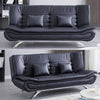 Leather 3 Seater Sofa Bed Recliner Double Sleeper Function Sofabed Couch Modern