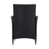 2/4 Outdoor Garden Furniture Cushioned Black Rattan Chairs Set Patio Wicker Seat