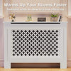 Radiator Cover White Unfinished Modern Traditional Wood Grill Cabinet Shelf MDF