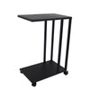 Mobile Sofa Side End Coffee C Table Laptop Stand Rolling Castors Storage 2 Layer