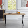 Rectangle Dining Table MDF 36mm Top Metal X-Legs Desk Workstation 120x80x75cm