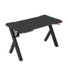 120cm Gaming Desk Carbon Fiber Desktop Adjustable RBG LED Light Computer Table