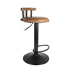 2 PU Breakfast Bar Stools Leather Seat Pub Style Vintage Wood Swivel Adjustable