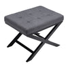 Square Padded Stool Chair Bench Side Small Table Bedside Footstool X Design Legs