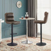 2x Barstools Set Faux Leather Soft Cushioned Bar Stool Metal Base Footrest Chair