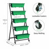 Large 5-Tier Vertical Garden Raised Bed Hunter Green Flower Planter Boxes Moving