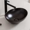 Bathroom Cloakroom Wash Basin Bowl Ceramic Countertop Oval Black 410mm x 340mm