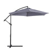 Garden Sun Parasol Umbrella Outdoor Adjustable Round Top Beach Sun Shade 3M Grey