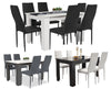 Wooden Dining Table and Chairs 4 / 6 Set Pu Leather Seat Kitchen Room Furniture
