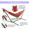 Large Double Brazilian Hammock with Stand Rest Fun Swing Bed Calming Desert Rack