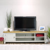 Painted Oak Extra Large TV Stand / 180cm Grey Solid TV DVD Cabinet Storag